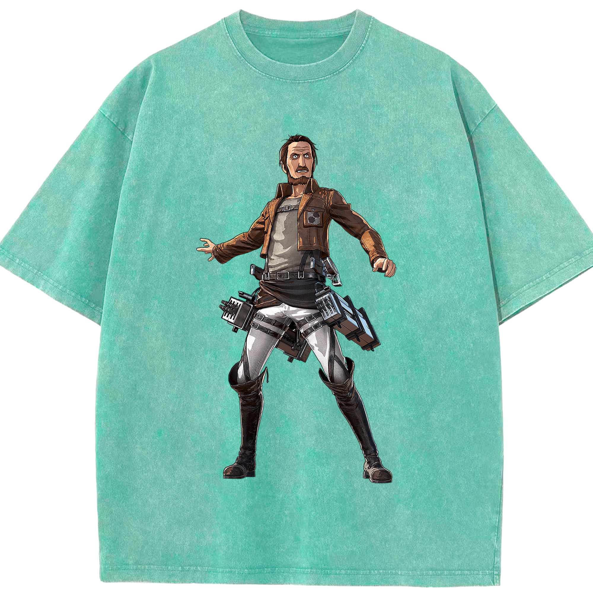 （画像用） 進撃の巨人 Attack on Titan 綿100% ヴィンテージ風 半袖Tシャツ（フロントプリント）
